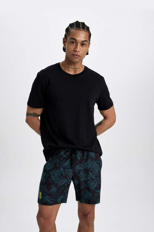 DeFactoFit Короткие шорты для плавания с гибкой текстурой и принтом стандартного кроя  фото 4