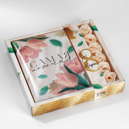 Подарочный набор Самая нежная.8 марта: ежедневник А5 80 листов и мыльные лепестки - Artfox фото 7