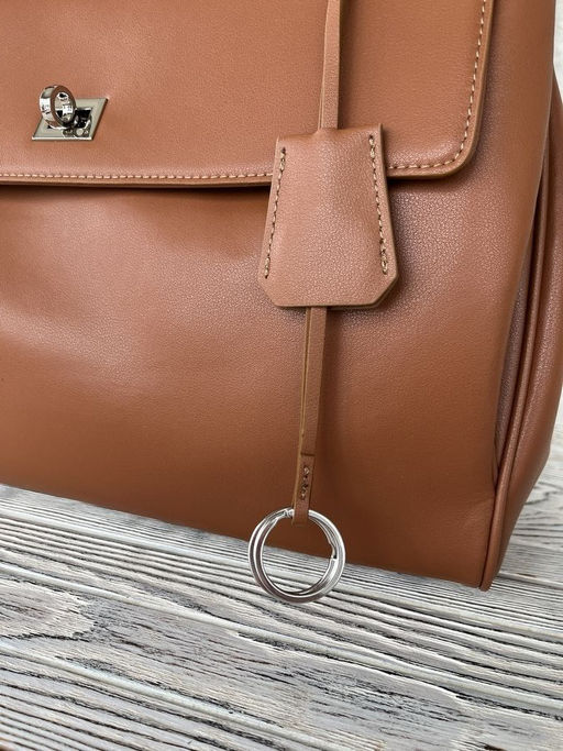 Женская кожаная сумка-портфель 8399-3 Рыжий - Sergio valentini фото 7