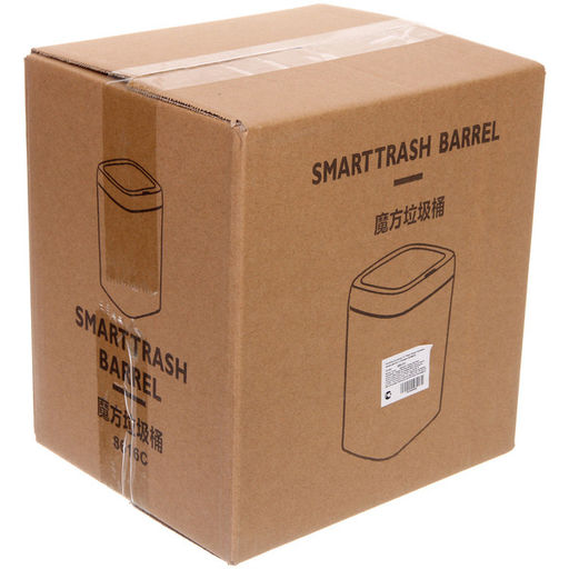 Контейнер для мусора"Smart"11л белый сенсорная крышка работает от батареек LR6 W8616C