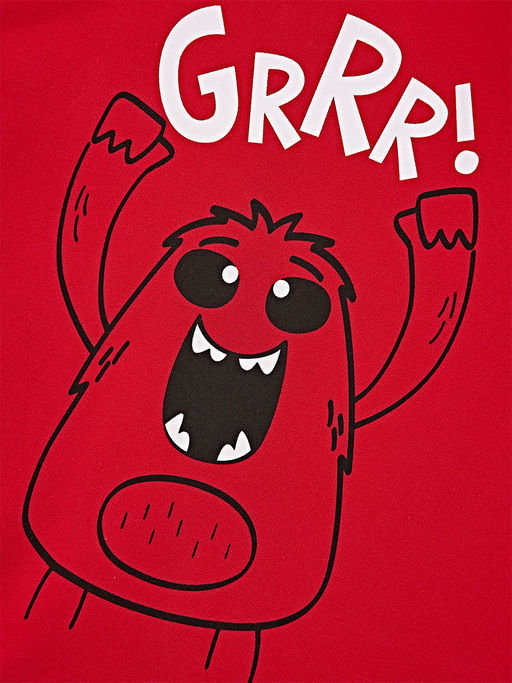 Комбинезон на молнии из футера UD 7251 красный - Mini maxi фото 11