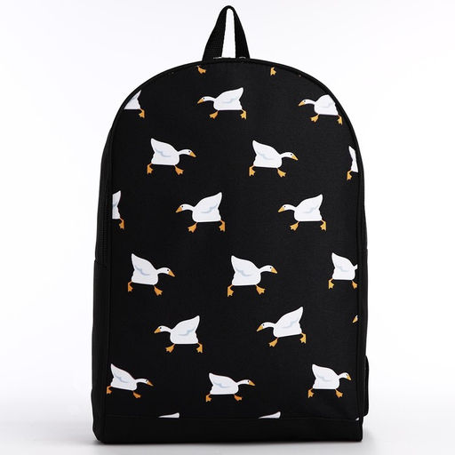 Рюкзак текстильный Гуси, 38х14х27 см, цвет чёрный - Nazamok фото 3