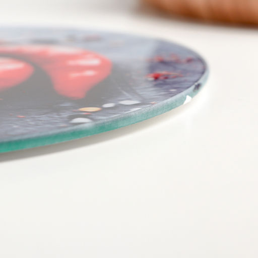 Доска разделочная стеклянная Доляна Жгучие перцы, d=20 см  фото 2