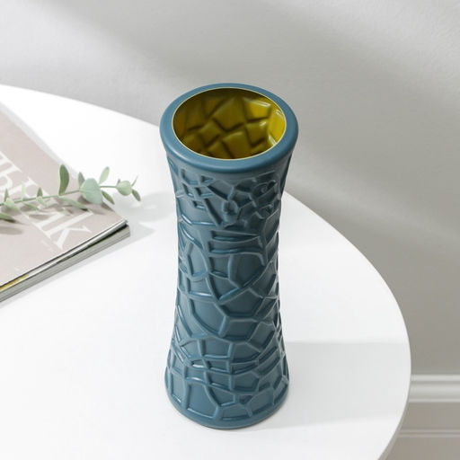 Ваза для цветов, пластик, 8.2?22 см, 650 мл, синяя