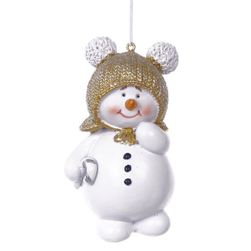 Фигурка декоративная подвесная "Снеговик", L6 W4 H10 см