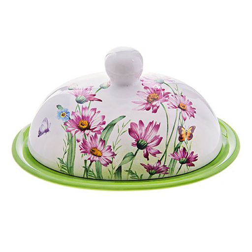 26248 Маслёнка с крышкой Цветы LR (х24) - Mayer&boch фото 3