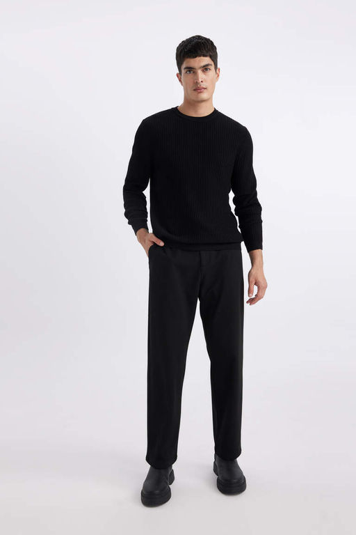 Standart Fit Normal Kesim Bisiklet Yaka Basic Duz Triko Kazak - Defacto фото 5