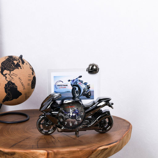 Часы фоторамка Мотоцикл 25 см / PF003B /уп 60/ - Галеонтрейд фото 2