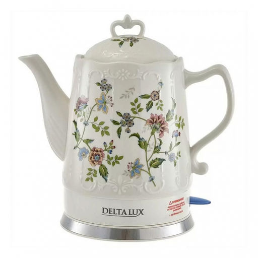 Чайник эл.DELTA LUX корпус из фарфора 1,5л "Цветы" 1500Вт арт. DL-1239