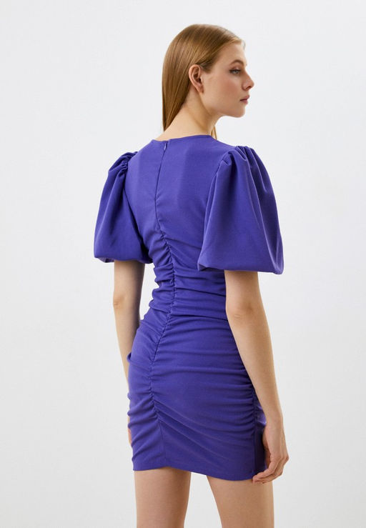 Фиолетовое платье с рукавами-фонариками - Incity фото 7