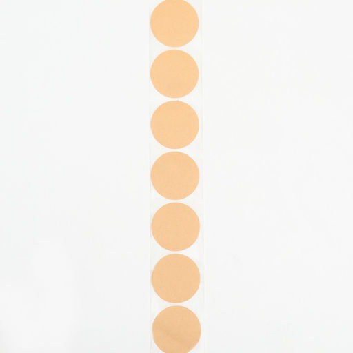 Наклейки крафт без рисунка, 300 шт. в рулоне, 3.8×3.8 см