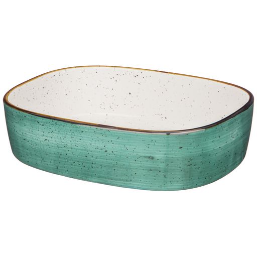 БЛЮДО ДЛЯ ЗАПЕКАНИЯ В ПЛЕТЕНОЙ КОРЗИНЕ BRONCO NATURE 29,5*20*8 СМ 1200 МЛ МЯТНОЕ  фото 4