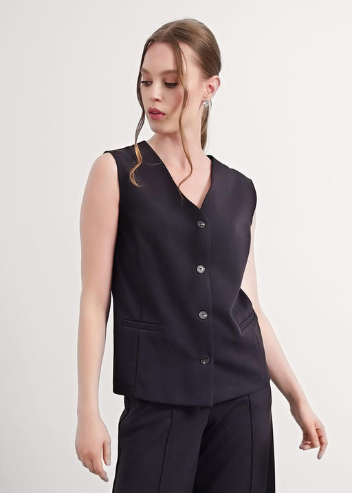 CLE Жилет жен. 156973/181вэ т.синий - Clever wear фото 2