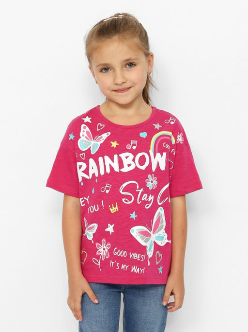 CRB wear/CWKG 63730-25-389 Футболка для девочки,ягодный/Ex.Cherubino