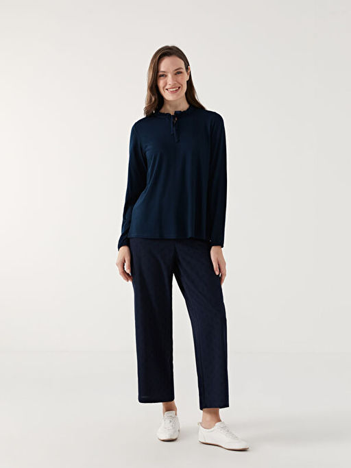 Ba?lamal? Yaka Kad?n Bluz