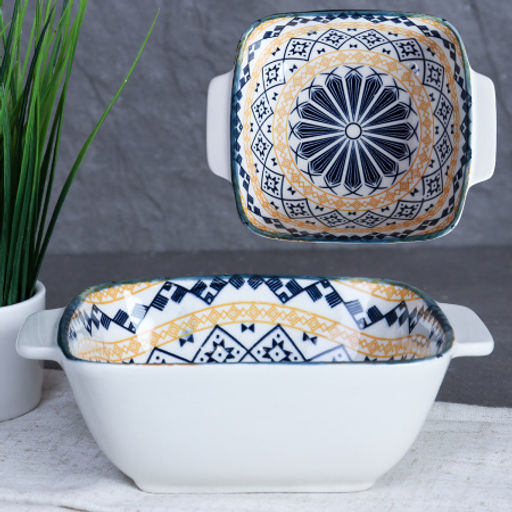 Салатник квадратный 15,5х12,5х5 см с ручками / ZY010 /уп 12/72/_ - Галеонтрейд фото 3