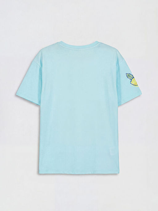 Bisiklet Yaka Cinnamoroll Bask?l? K?z ?ocuk Ti??rt