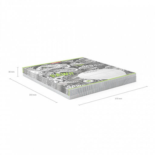 Цена за 10 шт. Тетрадь школьная ученическая ErichKrause Dinosaur Park, 18 листов, линейка (в плёнке по 10 шт.)  фото 5