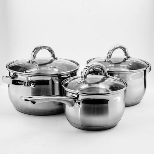 2127-1 Набор посуды 6пр 2,9л/3,9л/ковш 2,1л нерж/сталь (х4)