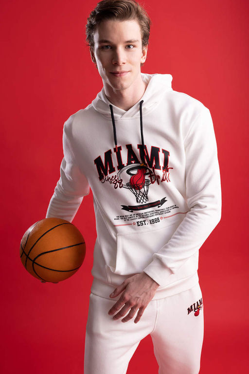 DeFactoFit Толстовка стандартного кроя с капюшоном NBA Miami Heat  фото 3