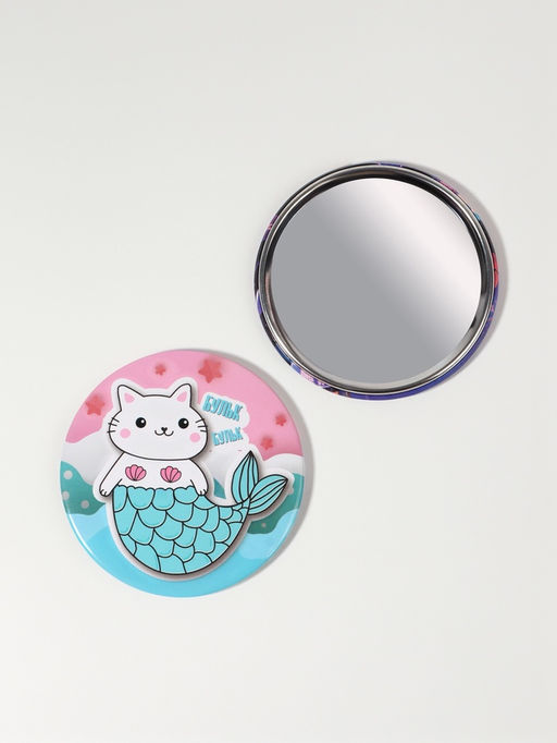 Цена за 2 шт. Зеркало карманное «Бульк», d=7 см, разноцветное