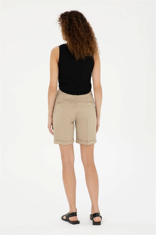 Женские тканые шорты светло-хаки Неожиданная скидка в корзине - U.s. polo assn фото 4