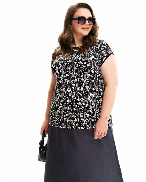 Футболка с рукавом кимоно из Искусственного шёлка - Elena sorti фото 3