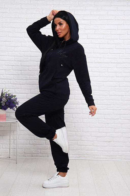 Костюм с брюками, футер с лайкрой 2-х нитка (00907, темно-синий) - Плиона фото 10