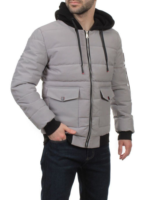 2172 GRAY Куртка мужская зимняя облегченная (150 гр. холлофайбер)