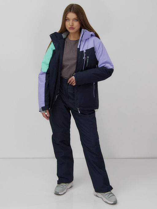 Горнолыжный костюм женский зимний фиолетового цвета 02818F - Mtforce фото 7