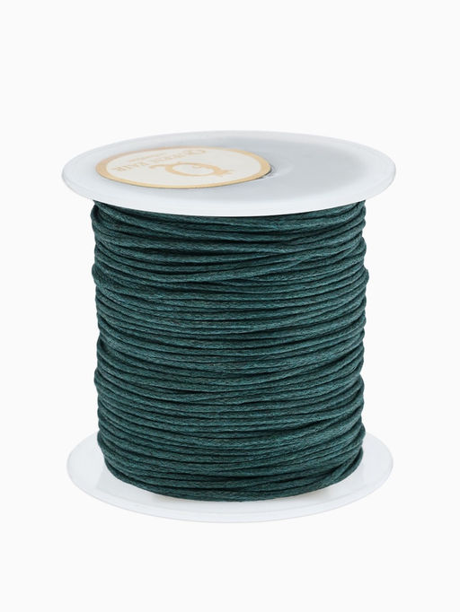 Шнур вощеный из полиэстера d=1 мм, L=65-70 м, зелёный
