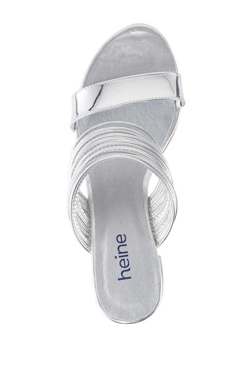 Шлепки, серебристые - Heine фото 4