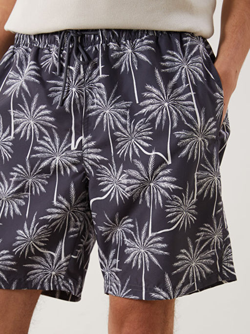 K?sa Boy Desenli Erkek Deniz ?ortu