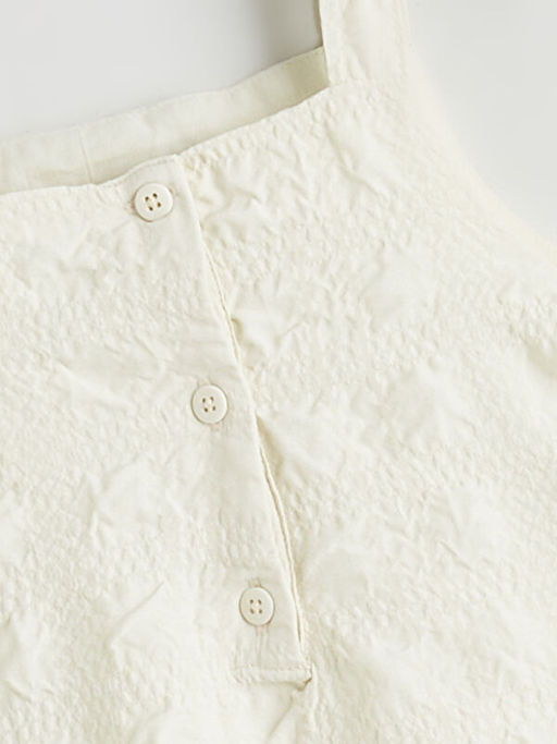 Kare Yaka K?z ?ocuk Dokulu Elbise