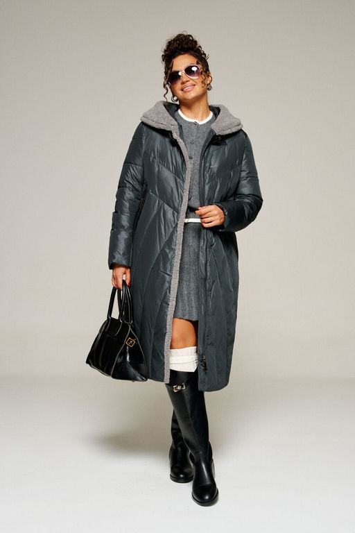 Пальто Beautiful Free 8017 иссиня-черный