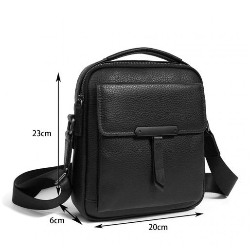 Сумка мужска, кожа, MIRONPAN 86042 Черный