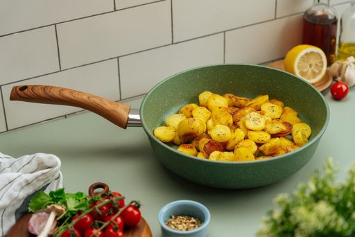 Сковорода индукционная ECO WAY несъемная ручка, 20 см - Нева металл посуда фото 7