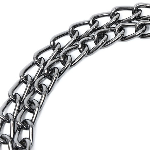 Ошейник - полуудавка металлический двухрядный, 40 см, толщина проволоки 2 мм, черный - Пижон фото 5