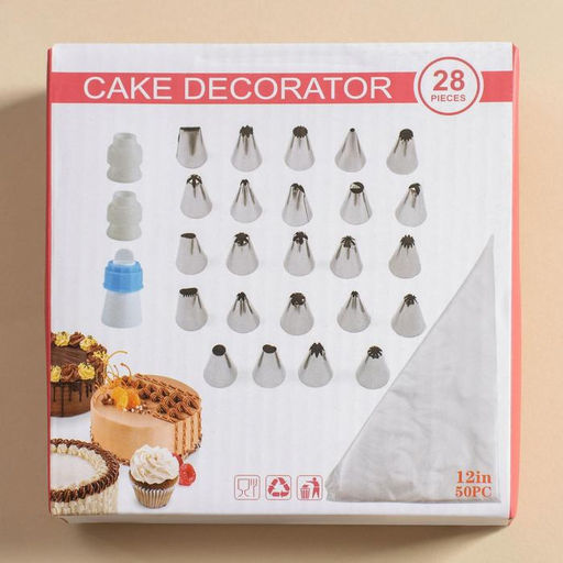 Набор кондитерский, 28 предметов: 24 насадки, 3 адаптера, набор кондитерских мешков 50 шт - Simaland фото 7