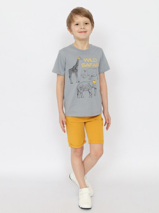 CRB wear/HSKB 63832-23 Футболка для мальчика (Серый (098)-56),серый/Ex.Cherubino  фото 3