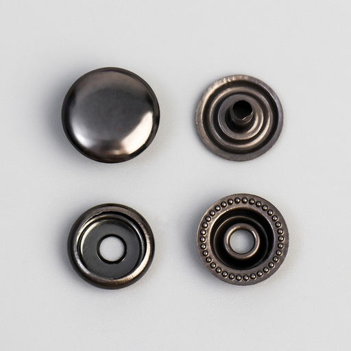 Цена за 100 шт. Кнопка установочная, Омега, железная, d = 12,5 мм, цвет чёрный никель - Simaland фото 3