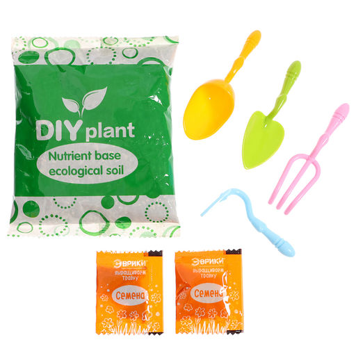 Набор для опытов Весёлые прически, выращиваем травку, девочка - Эврики фото 2