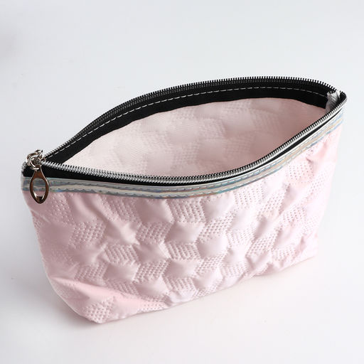 Косметичка на молнии простая, мягкая, розовая - Simaland фото 3