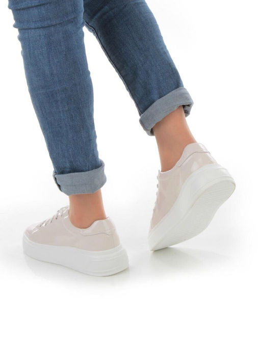 05-PDD215-1 BEIGE Кроссовки женские (натуральная кожа)