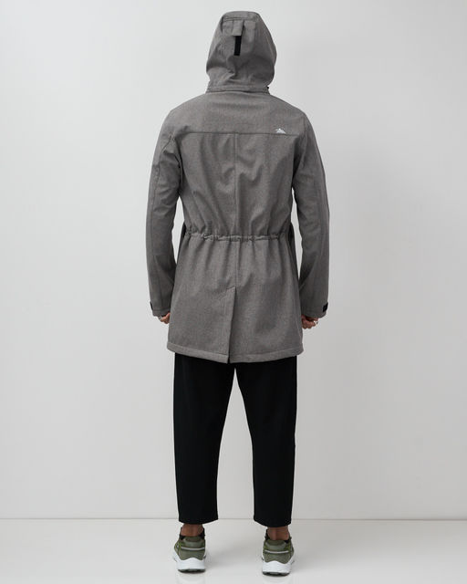 Парка спортивная мужская с капюшоном softshell серого цвета 9565Sr - Mtforce фото 16