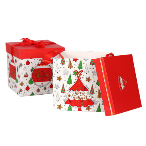 Цена за 12 шт. Коробка подарочная 15x15x15 см складная / 127-S /уп 12/840/Новый год - Галеонтрейд фото 5