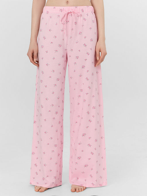 Комплект домашний женский розовый с цветочным принтом - Mark formelle фото 4