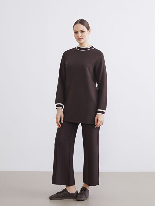 Dik Yaka Soft Touch Kad?n Sweatshirt Tunik