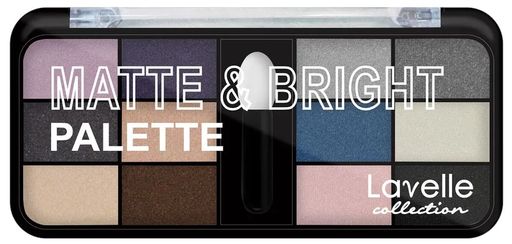 LavelleCollection тени для век 12-ти цветные MATTE&BRIGHT тон 02