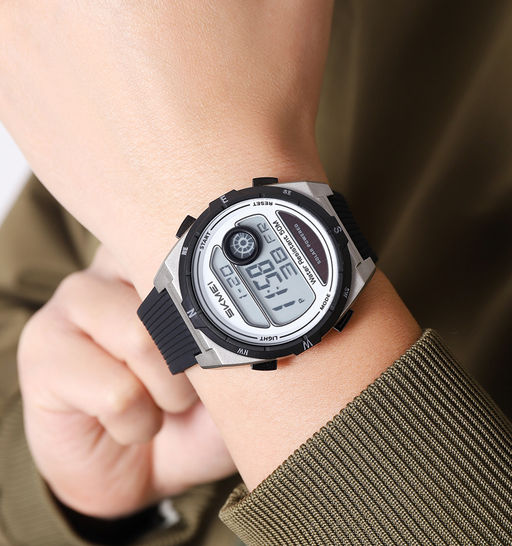 Часы наручные Skmei мужские электронные солнечная батарея спортивные 2436silver